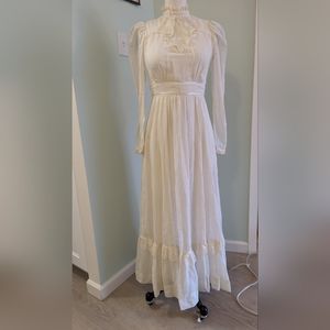 Vintage Candi Jones California Victorian style maxi dress